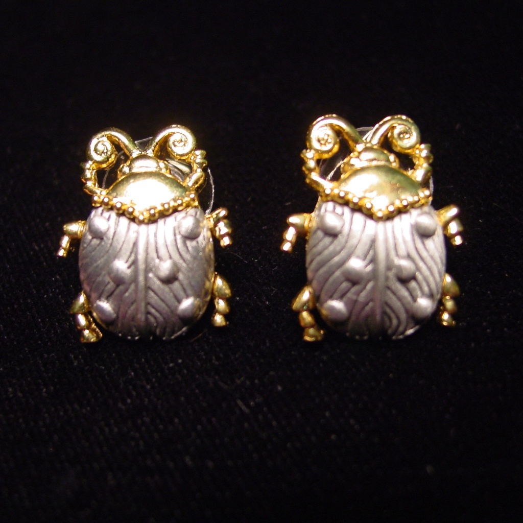 ‘Ladybug' Pierced Earrings